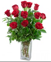 Classic Red Rose Vase Rose Arrangement