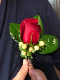 Classic Red Roses Boutonnieres