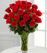 12, 18 or 24 Classic Red Roses Rose Arrangement