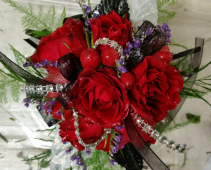 Classic Red Wrist Corsage
