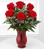 Classic Romance Vase of Roses vase