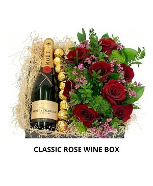 Classic Rose and Wine box  boxed