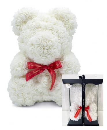 *SOLD OUT* Large CLASSIC ROSE BEAR - WHITE 