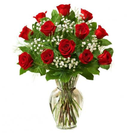 Classic Roses in a Vase Many colors to choose from