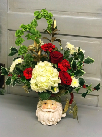 Classic Santa Pitcher Arrangement
