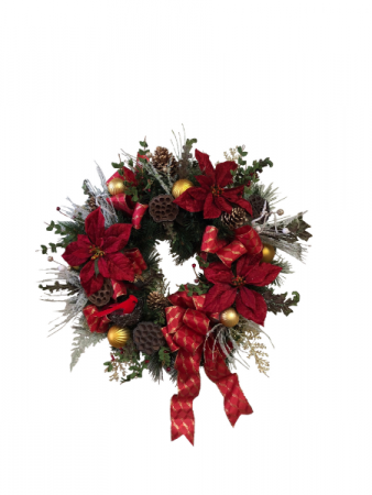 Classic Silk Christmas Wreath