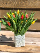 Classic Tulips Vase Arrangement