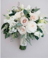 Classic White And Blush Bridal Bouquet