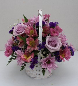 M10 Classic white Basket Arrangement