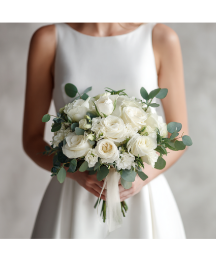 Classic White Bridal Bouquet 