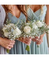 Classic White Bridesmaids Bouquet 