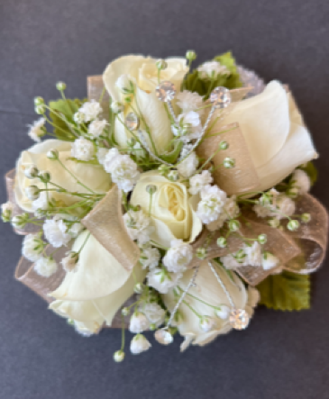 Classic White Corsage  in Westlake, OH | Silver Fox Flowers