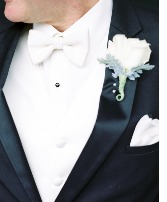 Classic white rose  boutonnier