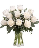 Classic White Roses Bouquet 