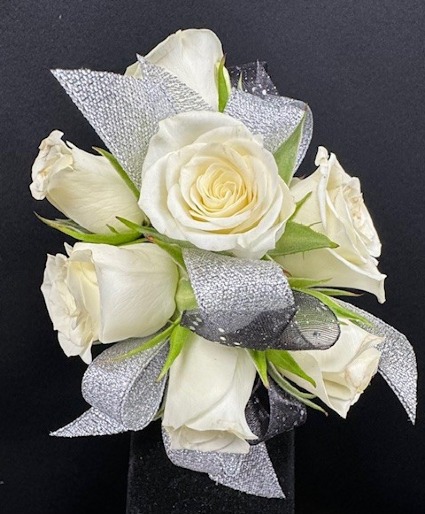 Classic White Wrist  Corsage