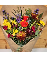  Wrapped Fall Flower Bouquet 