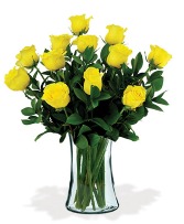 Classic Yellow Roses Vase
