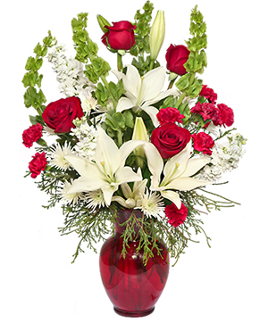 Joyous Christmas Floral Arrangement – Floral Arrangement – NJ delivery -  Blooms New Jersey