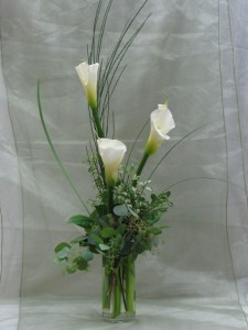 Classy callas vase arrangement