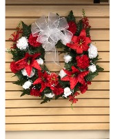 Classy Red and White Grapevine Wreath
