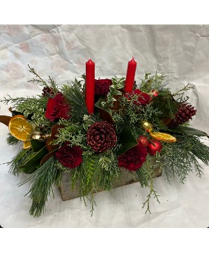 Classy Red Christmas  Christmas Centerpiece 