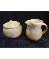 "Clay in Motion" Pottery Creamer & Sugar Bowl Set 