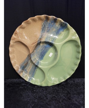 "Clay in Motion" Pottery Relish Tray 