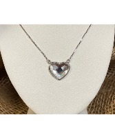 Clear Heart Pendent Necklace 