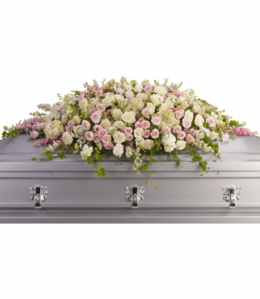 Closed Casket Of Roses...  Funeral  in Dearborn, MI | LAMA'S FLORIST
