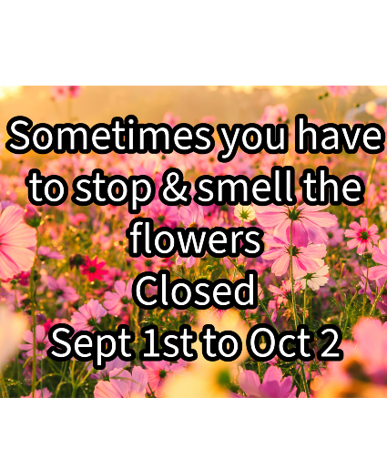 Closed Sept 1 to Oct 2 