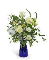 Cloud in Cobalt Flower Arrangement