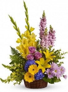 Cluster Basket Spring Flowers
