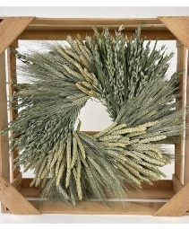 Clustered Grains 20" Wreath 