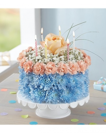 Coastal Birthday Flower Cake 