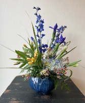 Cobalt Tulip Pot 