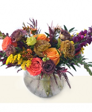 Cognac in Blossom Bouquet Mixed florals.