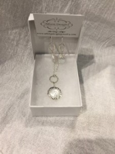 Coined Pearl Necklace and Earring Set Jewelry 