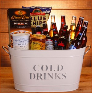 Cold Beer Bucket Gift Basket in Calgary