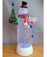 Color Changing Light-Up Snowman with Top Hat