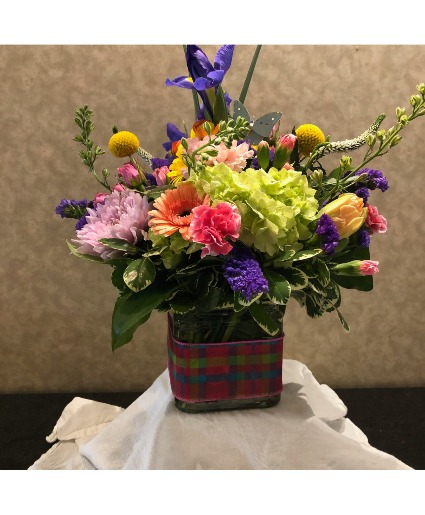 Colors Of Spring Vase Arrangement