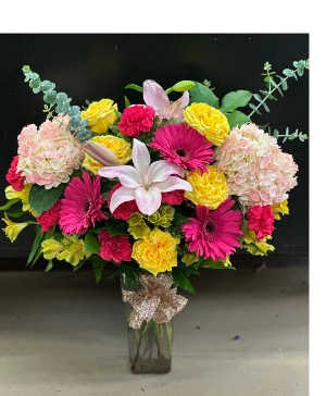 Color Splash Vase Arrangement 