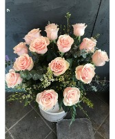 Colored 18 rose vase Roses