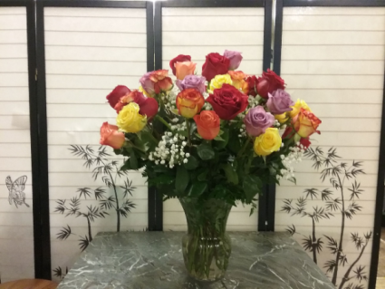 Colored Rose Arrangement Rose arrangement