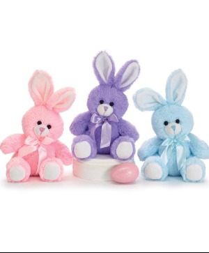 Plush Bunny with Bow Easter Bunny