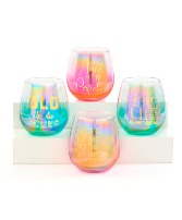 Colored Stemless Wine Glass Gift