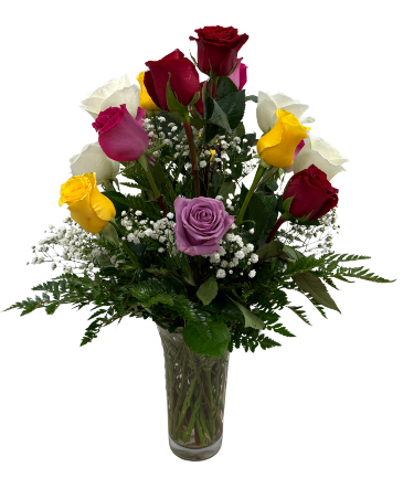 Colorful 18 Roses- SUMMER SPECIAL 18 Rose Arrangement in Lubbock, TX | TOWN SOUTH FLORAL Colorful 18 Roses- SUMMER SPECIAL 18 Rose Arrangement in Lubbock, TX | TOWN SOUTH FLORAL