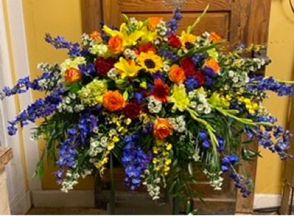 Colorful and Bright  Casket Spray 