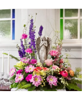 Colorful Angel Garden Funeral Flowers