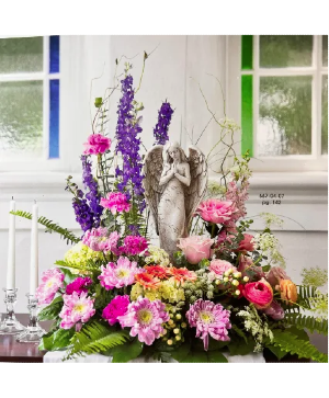 Colorful Angel Garden Funeral Flowers