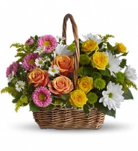 Colorful Basket Floral Bouquet